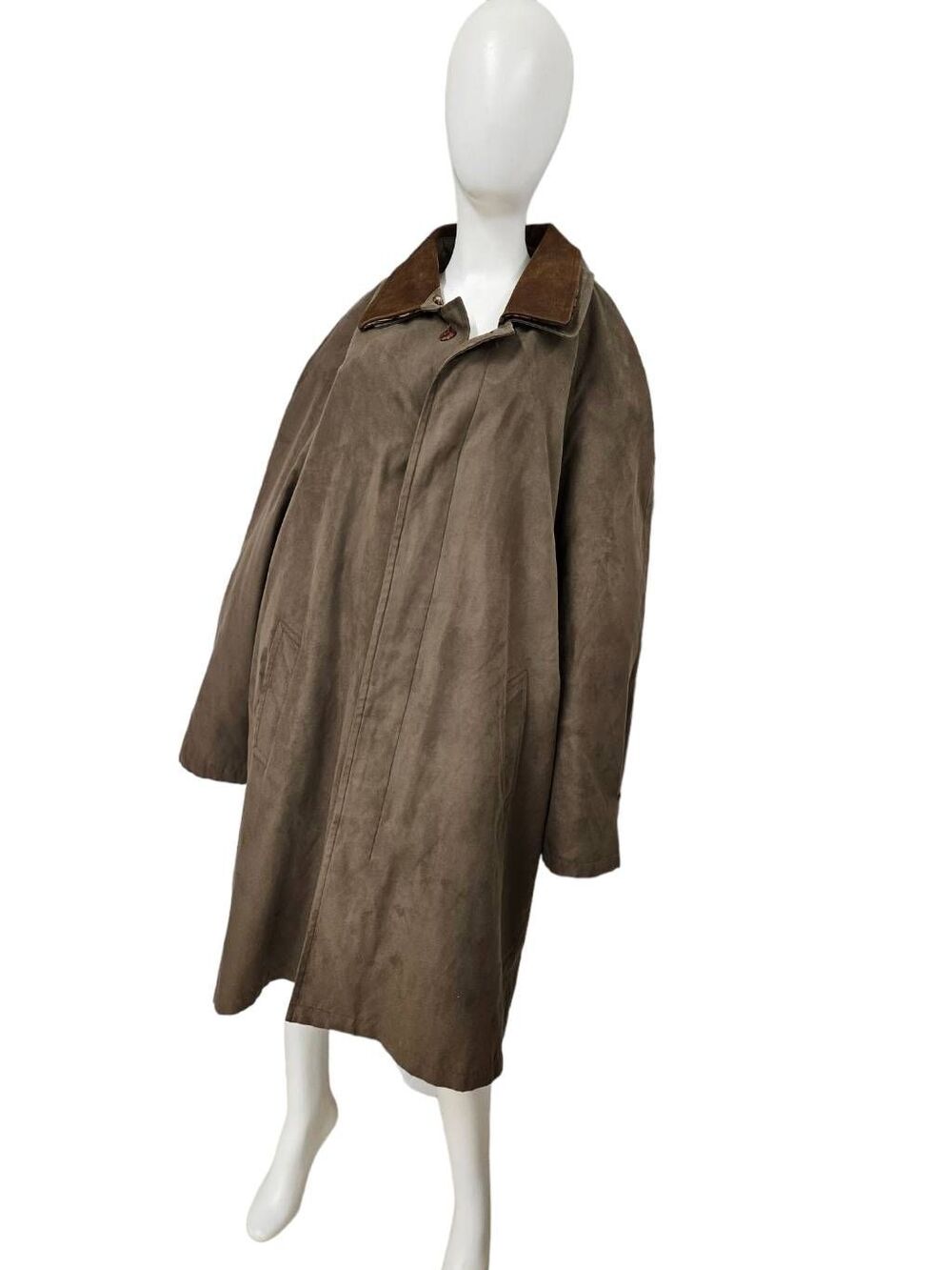 RFT By Rainforest Micro Suede Heavyweight Trench Coat 48 Long Mens